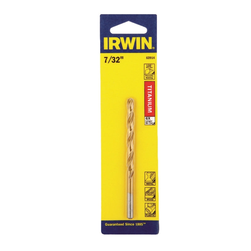 Irwin 7/32 in. X 3-3/4 in. L High Speed Steel Drill Bit Straight Shank