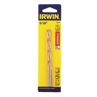 Irwin 5/16 in. X 4-1/2 in. L High Speed Steel Drill Bit Straight Shank