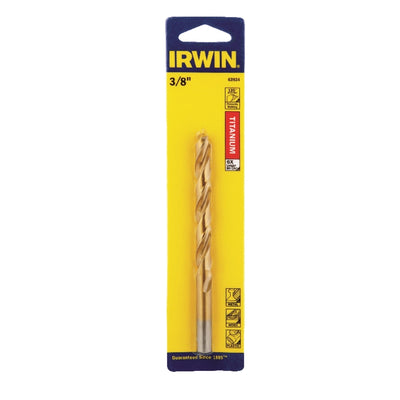 Irwin 3/8 in. X 5 in. L High Speed Steel Drill Bit Straight Shank