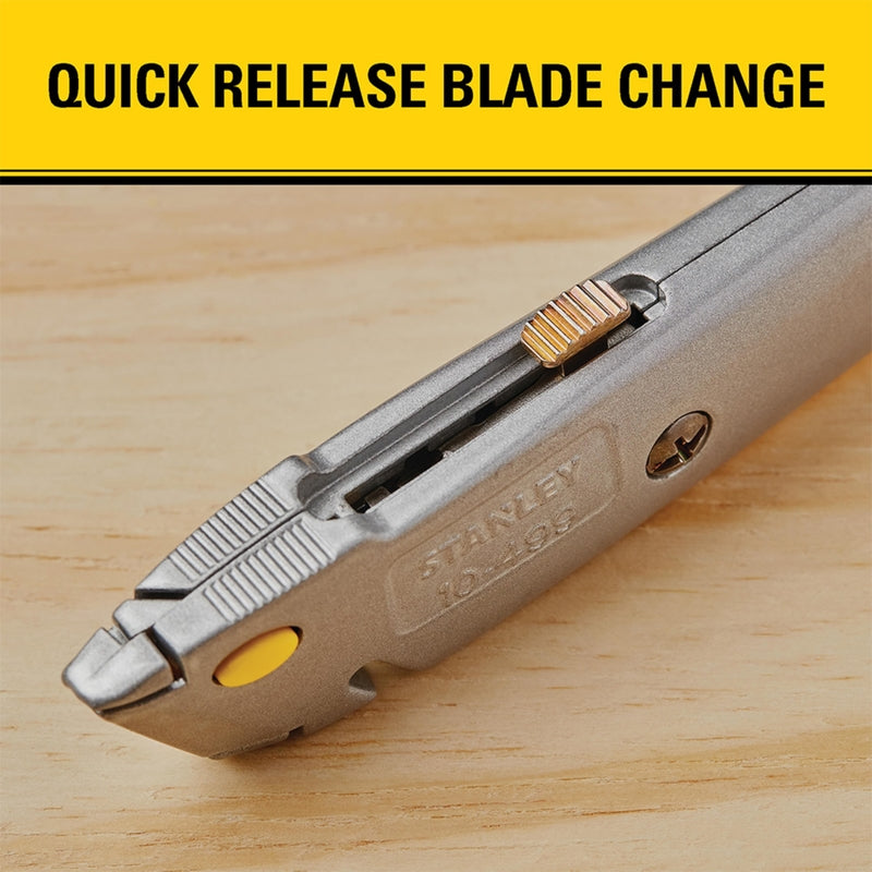 Stanley QuickChange 6-3/8 in. Retractable Utility Knife Gray