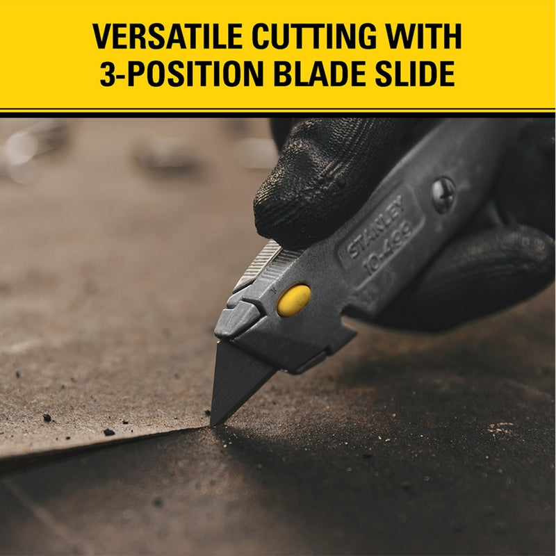 Stanley QuickChange 6-3/8 in. Retractable Utility Knife Gray