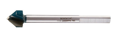 Bosch 3/4 in. X 4 in. L Carbide Tipped Glass and Tile Bit 3-Flat Shank