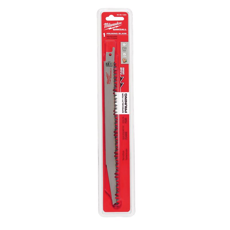 Milwaukee SAWZALL 9 in. Carbon Steel Pruning Reciprocating Saw Blade 5 TPI