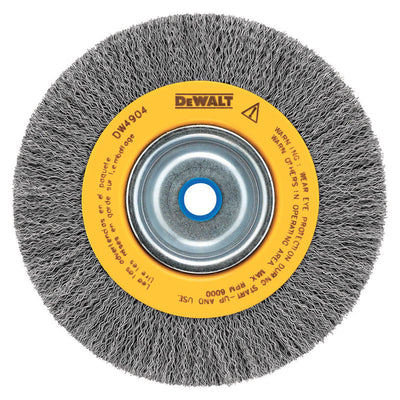 DeWalt 6 in. Fine Crimped/Knotted Wire Wheel Brush Carbon Steel 6000 rpm