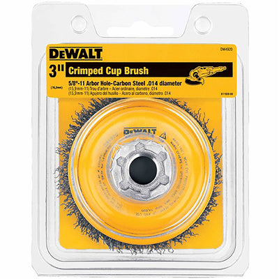 DeWalt 3 in. D X 5/8-11 in. Crimped Carbon Steel Cup Brush 14000 rpm