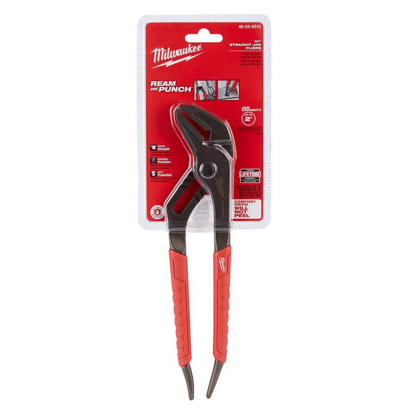 Milwaukee Ream & Punch 10 in. Forged Alloy Steel Straight Jaw Pliers