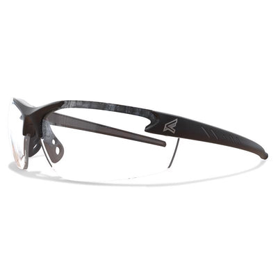 Edge Eyewear Zorge G2 Wraparound Safety Glasses Clear Lens Black Frame