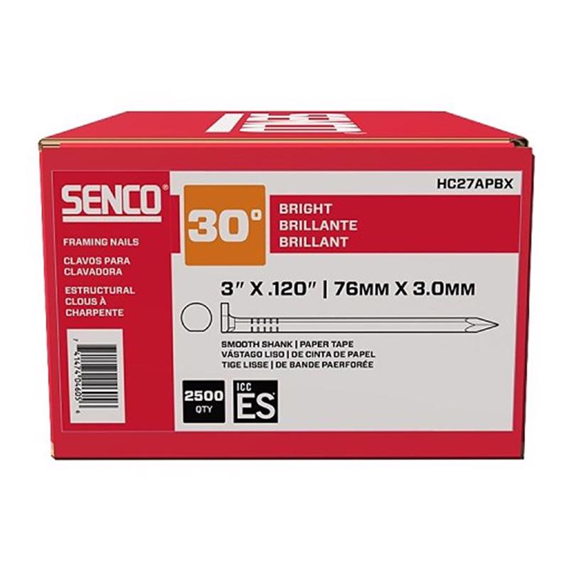 Senco 3 in. L Angled Strip Bright Framing Nails 30 deg 2500 pk