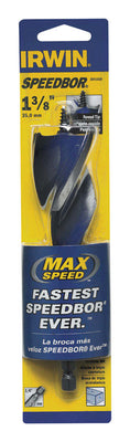 Irwin Speedbor 1-3/8 in. X 6 in. L Carbon Steel Wood Boring Bit Quick-Change Hex Shank