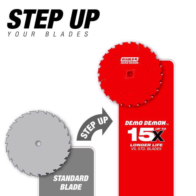 Diablo Demo Demon 7-1/4 in. D X 5/8 in. TiCo Hi-Density Carbide Circular Saw Blade 24 teeth