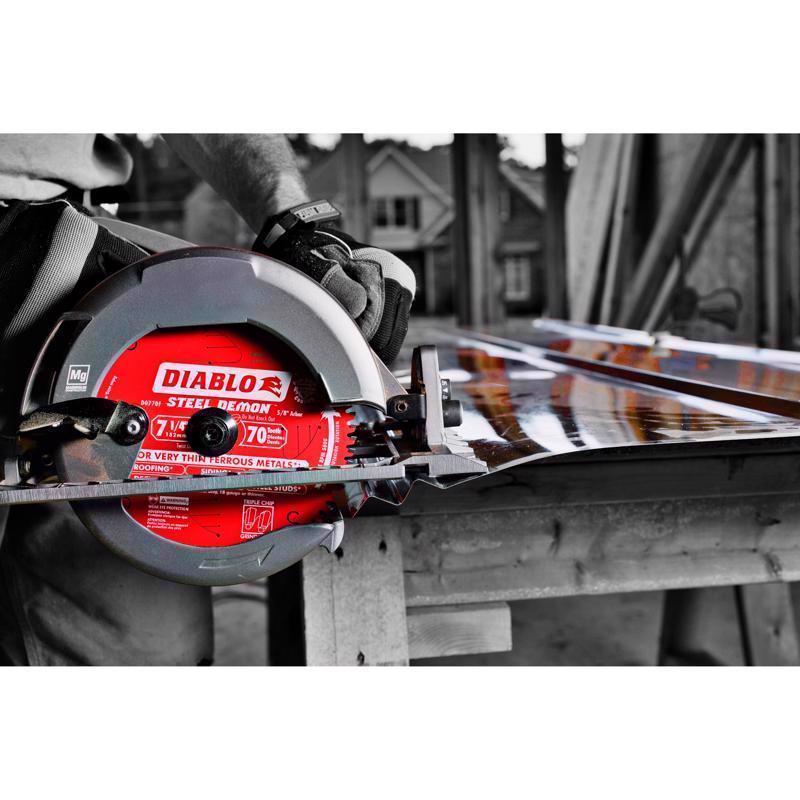 Diablo Steel Demon 7-1/4 in. D X 5/8 in. TiCo Hi-Density Carbide Circular Saw Blade 70 teeth
