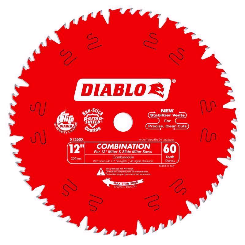 Diablo 12 in. D X 1 in. TiCo Hi-Density Carbide Circular Saw Blade 60 teeth