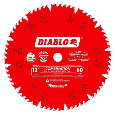 Diablo 12 in. D X 1 in. TiCo Hi-Density Carbide Circular Saw Blade 60 teeth