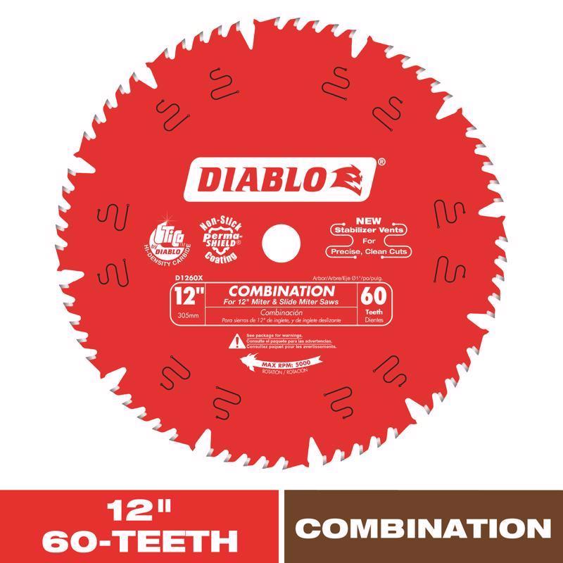 Diablo 12 in. D X 1 in. TiCo Hi-Density Carbide Circular Saw Blade 60 teeth