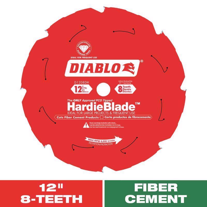 Diablo HardieBlade 12 in. D X 1 in. Polycrystalline Diamond Fiber Cement Blade 8 teeth