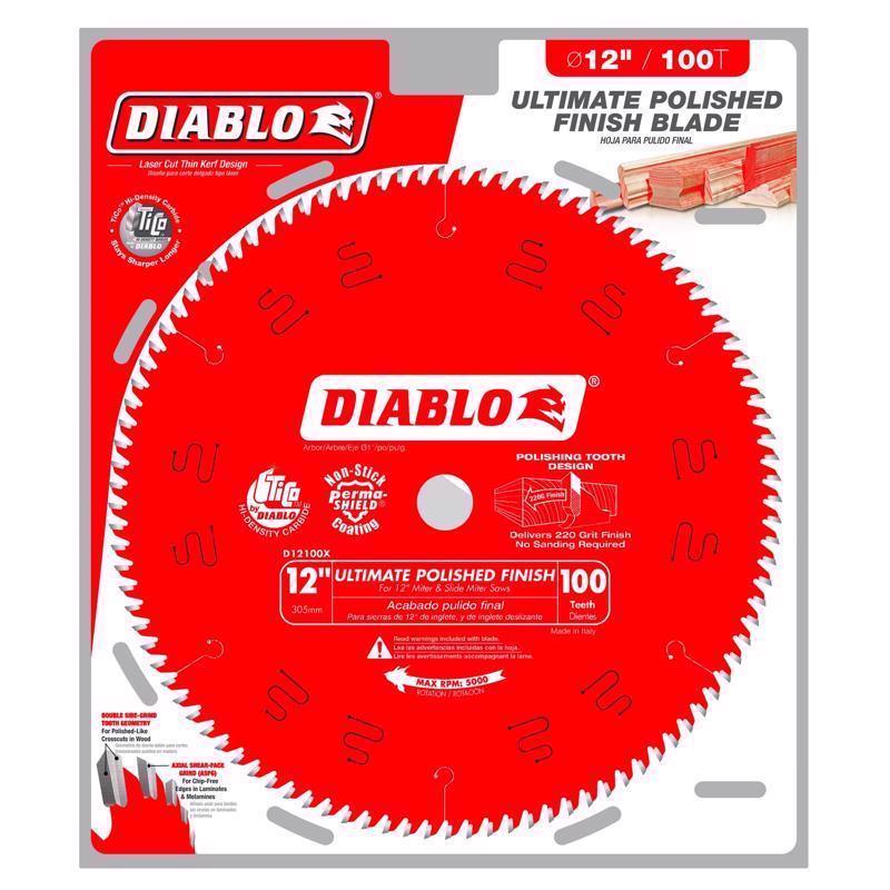 Diablo 12 in. D X 1 in. TiCo Hi-Density Carbide Circular Saw Blade 100 teeth