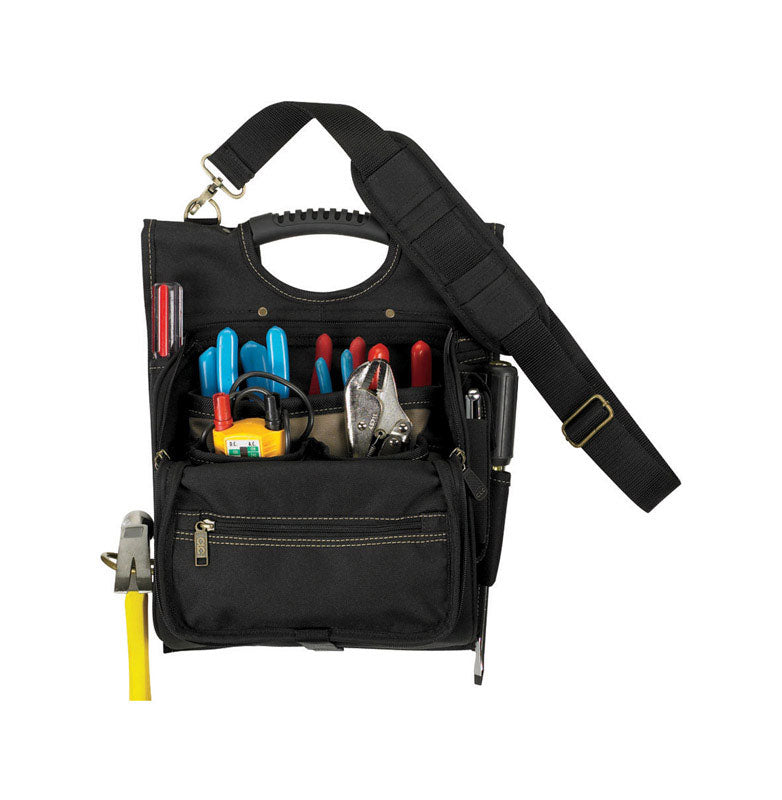 CLC 4 in. W X 15.25 in. H Polyester Electrician's Pouch 21 pocket Black/Tan