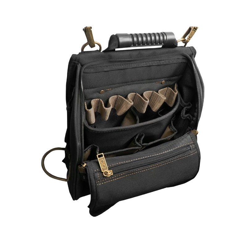 CLC 4 in. W X 15.25 in. H Polyester Electrician's Pouch 21 pocket Black/Tan