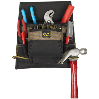 CLC 3 in. W X 12.75 in. H Polyester Tool Bag 8 pocket Black/Tan