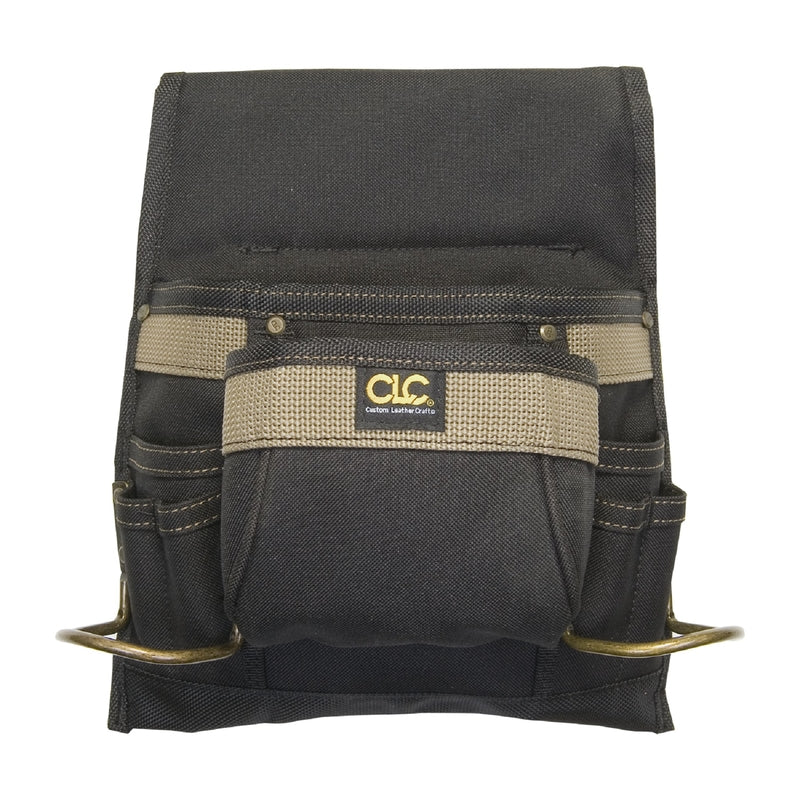 CLC 3 in. W X 12.75 in. H Polyester Tool Bag 8 pocket Black/Tan