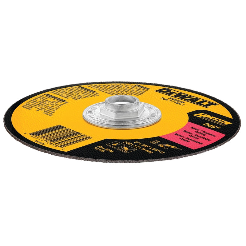 DeWalt High Performance 6 in. D X 7/8 in. Aluminum Oxide Cut-Off Wheel