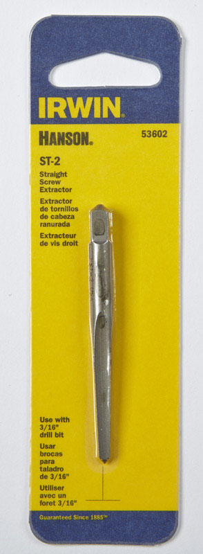Irwin Hanson 3/16 in. X 3/16 in. D Carbon Steel Straight Screw Extractor 5.4 in.