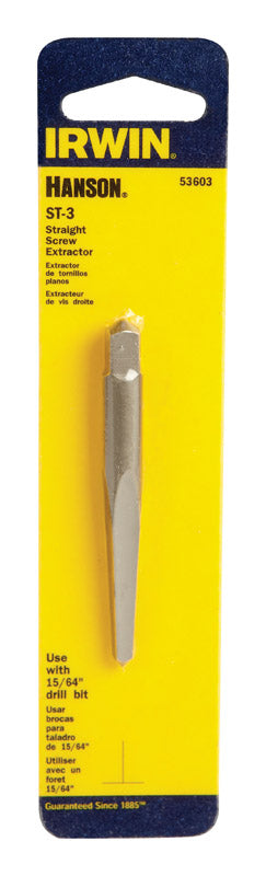 Irwin Hanson 15/64 in. X 15/64 in. D Carbon Steel Straight Screw Extractor 6 in.