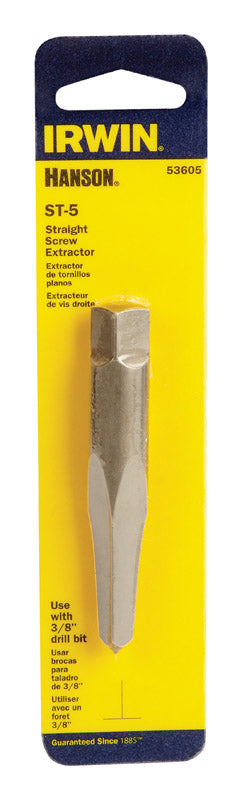 Irwin Hanson 3/8 in. X 3/8 in. D Carbon Steel Straight Screw Extractor 7 in.