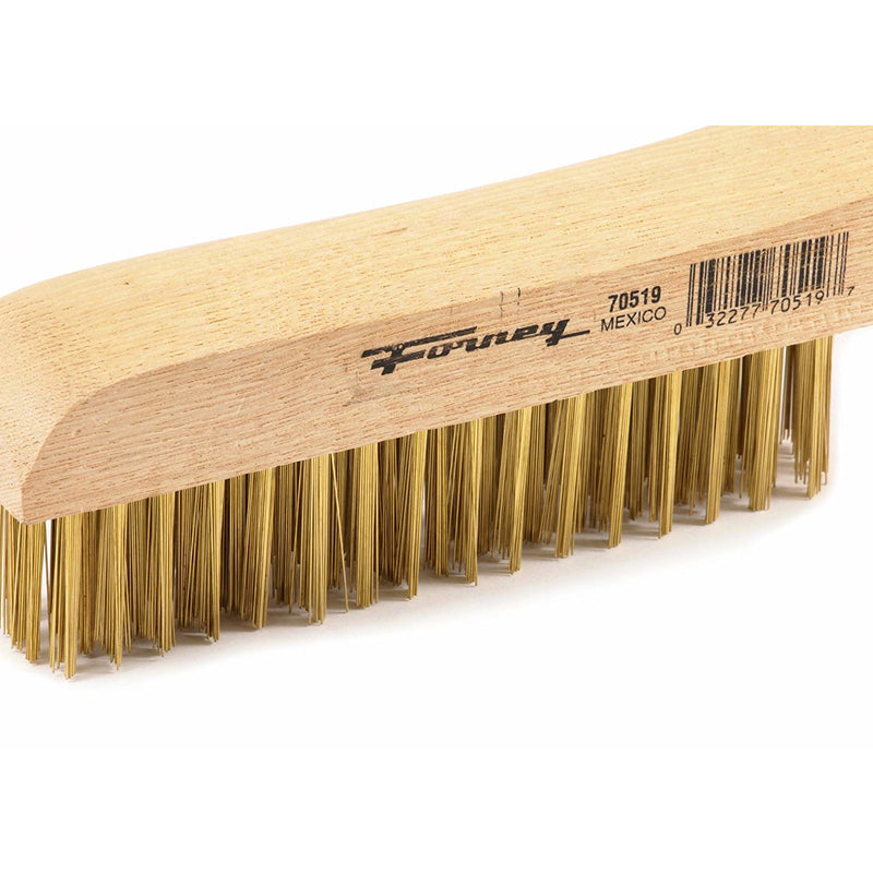 Forney 9.5 in. L X 10.25 in. W Wire Brush Brass