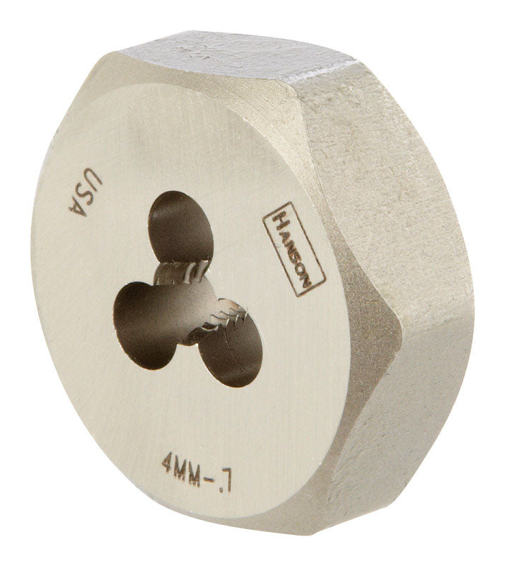 Irwin Hanson High Carbon Steel Metric Hexagon Die 4 - 0.70 mm