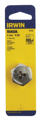 Irwin Hanson High Carbon Steel Metric Hexagon Die 5 - 0.80 mm