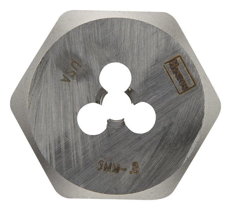 Irwin Hanson High Carbon Steel Metric Hexagon Die 5 - 0.80 mm
