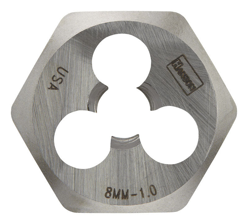 Irwin Hanson High Carbon Steel Metric Hexagon Die 8 - 1.00 mm