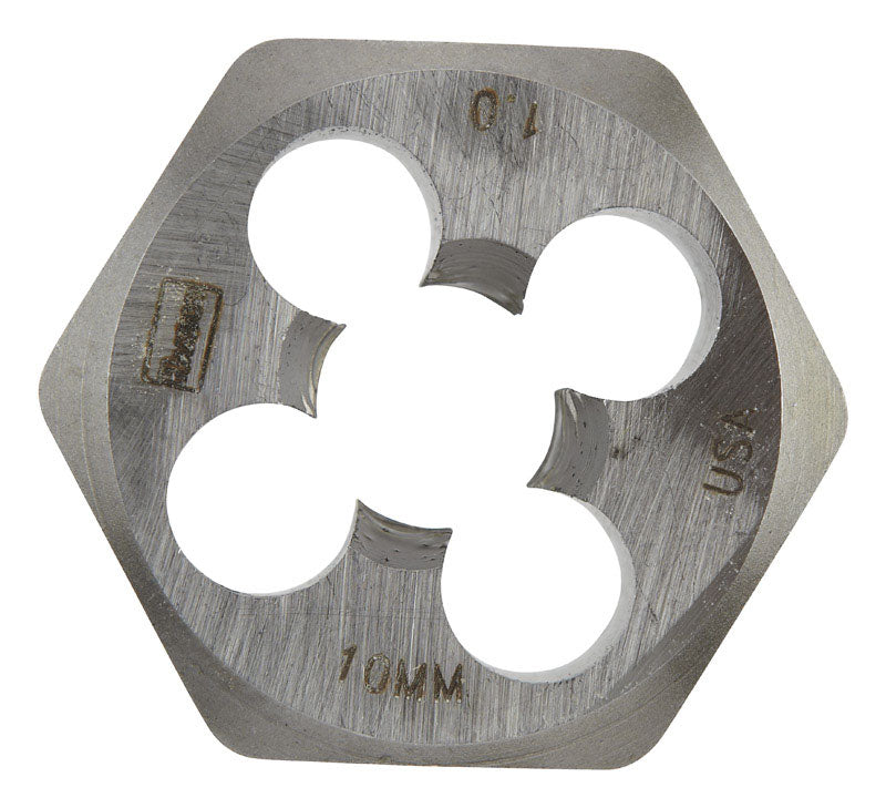 Irwin Hanson High Carbon Steel Metric Hexagon Die 10 - 1.00 mm