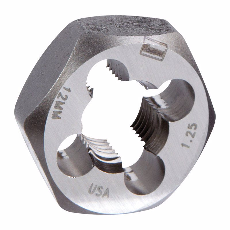 Irwin Hanson High Carbon Steel Metric Hexagon Die 12 - 1.25 mm