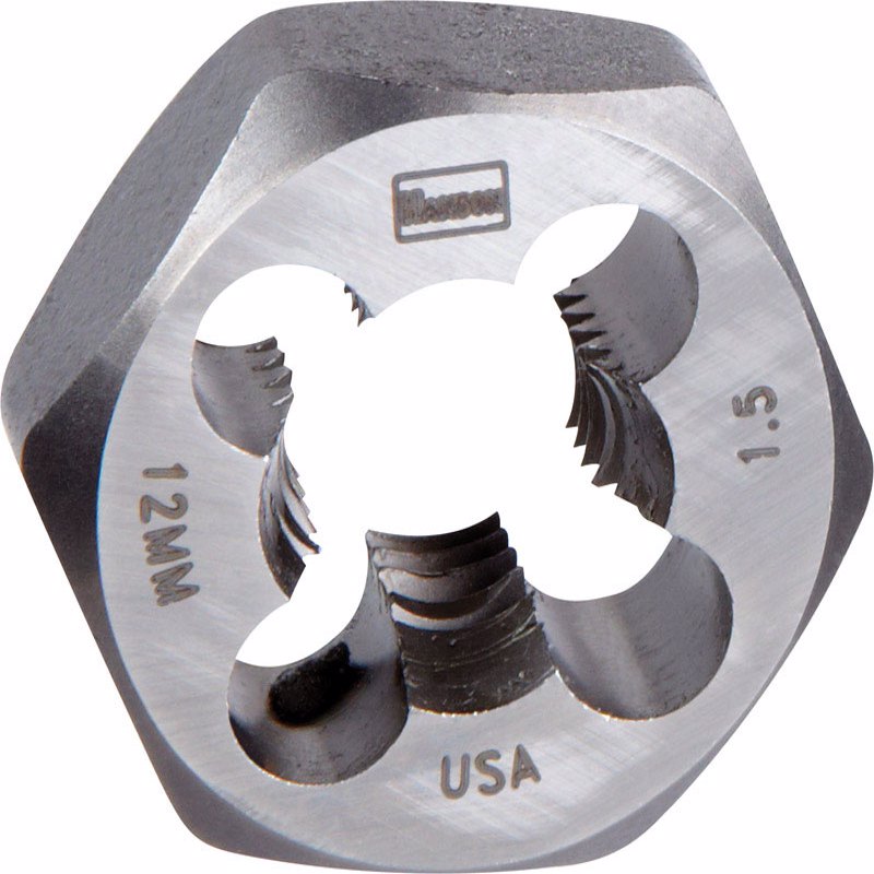 Irwin Hanson High Carbon Steel Metric Hexagon Die 12 - 1.50 mm
