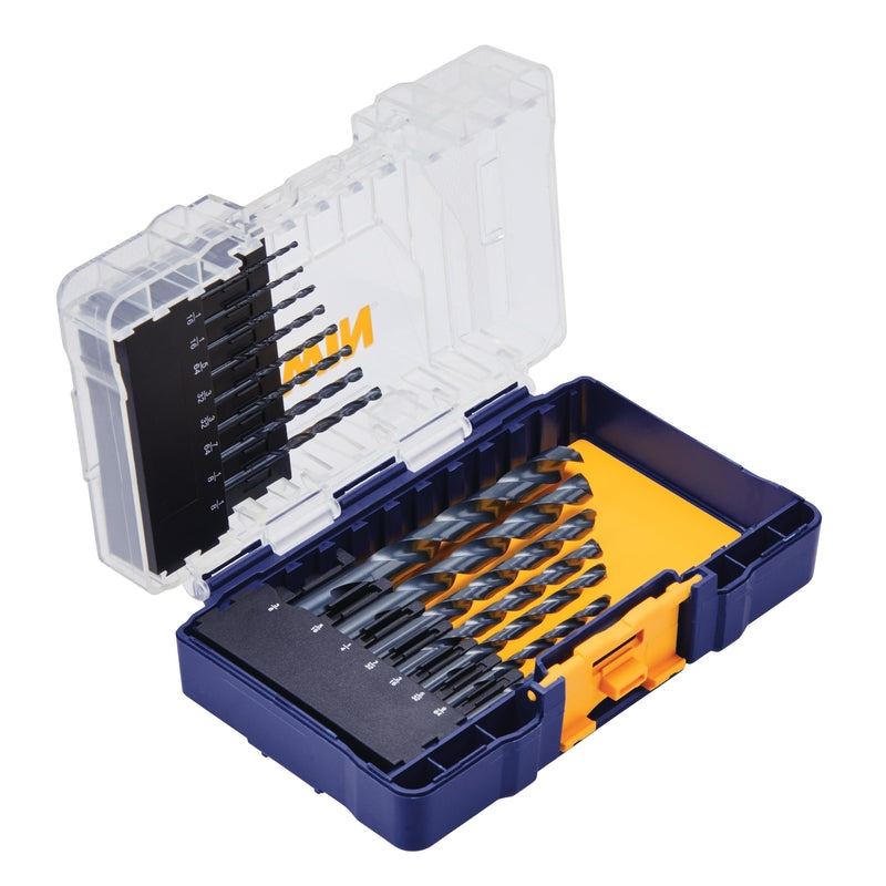 Irwin High Speed Steel Drill Bit Set Straight Shank 15 pc