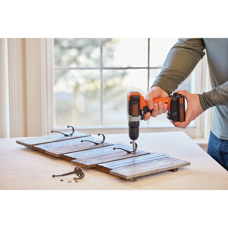 Black+Decker 20V MAX 3/8 in. Brushed Cordless Drill/Driver Kit (Battery & Charger)