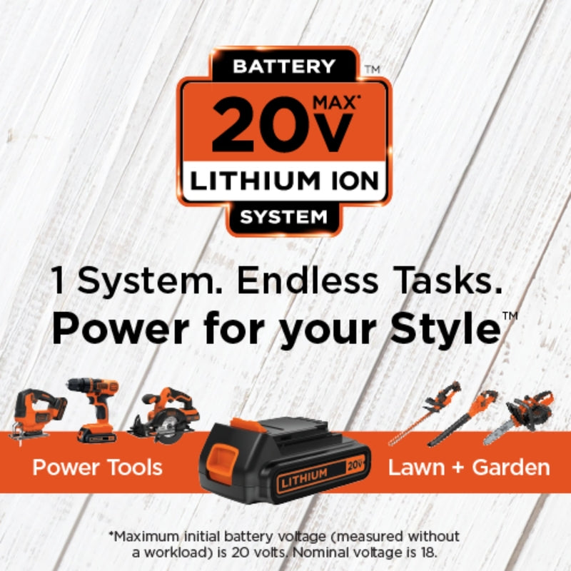 Black+Decker 20V MAX 3/8 in. Brushed Cordless Drill/Driver Kit (Battery & Charger)