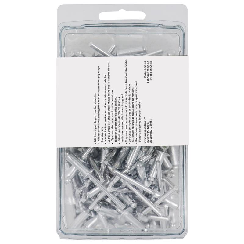 Surebonder 1/4 in. D X 1/2 in. Aluminum Rivets Silver 100 pk