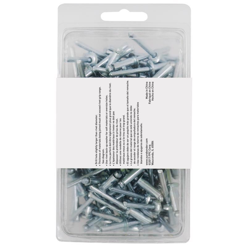 Surebonder 1/4 in. D X 1/2 in. Steel Rivets Silver 100 pk