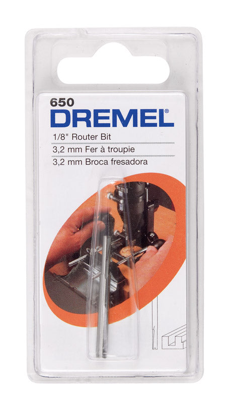 Dremel 1/8 in. X 1-1/2 in. L High Speed Steel High Speed Router Bit