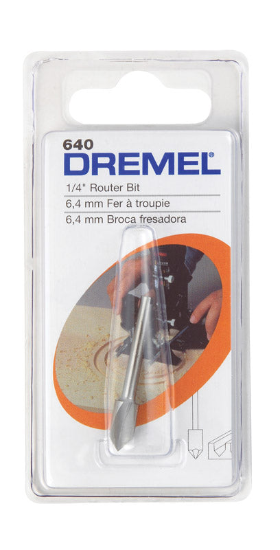 Dremel 1/4 in. X 1-1/2 in. L High Speed Steel High Speed Router Bit