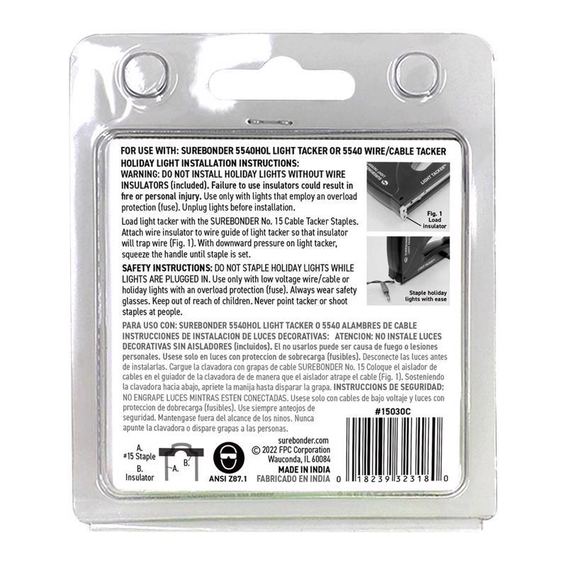 Surebonder 1/2 in. W X 1/2 in. L Wide Crown Cable Staples 60 pk
