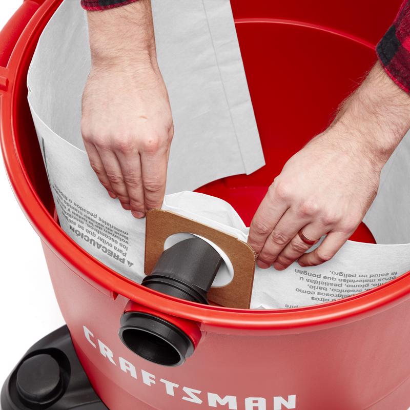 Craftsman 2 in. L X 10 in. W Vacuum Dust Bag 16-20 gal 3 pc