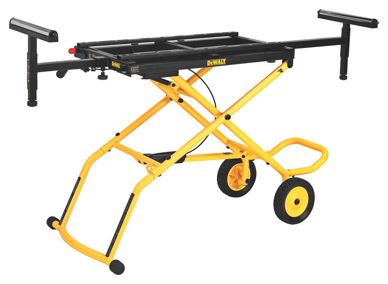 DeWalt Metal 98 in. L X 32-1/2 in. H X 59.5 in. W Miter Saw Stand Yellow