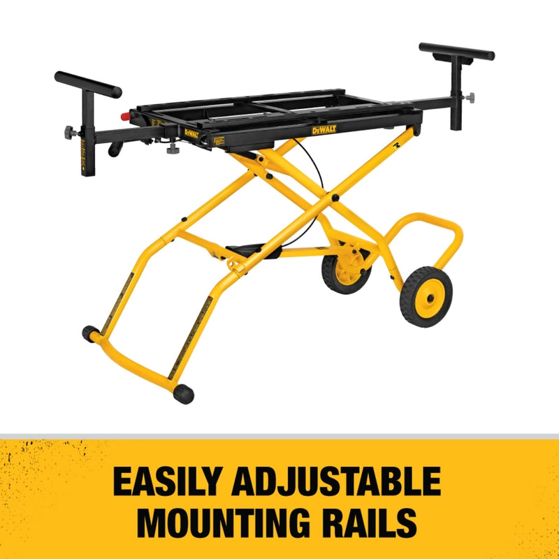 DeWalt Metal 98 in. L X 32-1/2 in. H X 59.5 in. W Miter Saw Stand Yellow