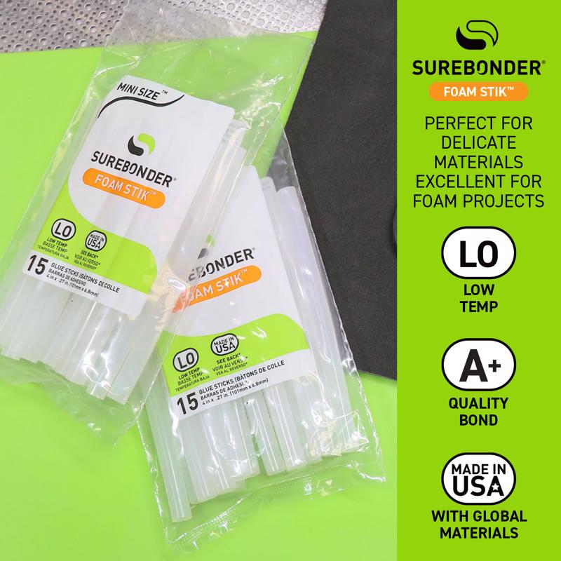 Surebonder Foam Stik .27 in. D X 4 in. L All Purpose Glue Sticks White 15 pk