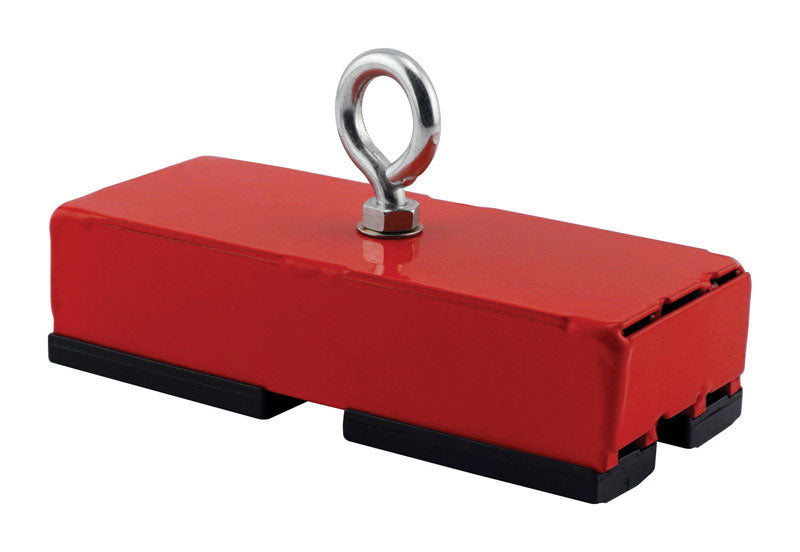 Magnet Source 5 in. L X 2 in. W Red Retrieving Magnet 150 lb. pull