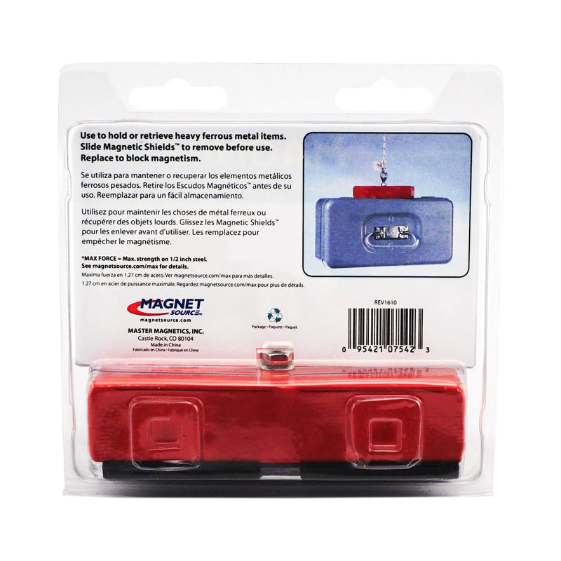 Magnet Source 5 in. L X 2 in. W Red Retrieving Magnet 150 lb. pull